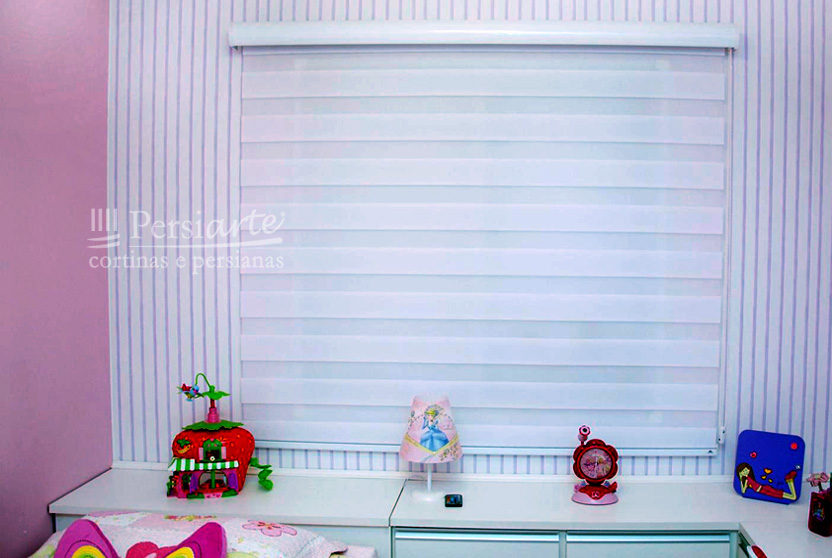 Cortina Rolô Dupla para Quarto