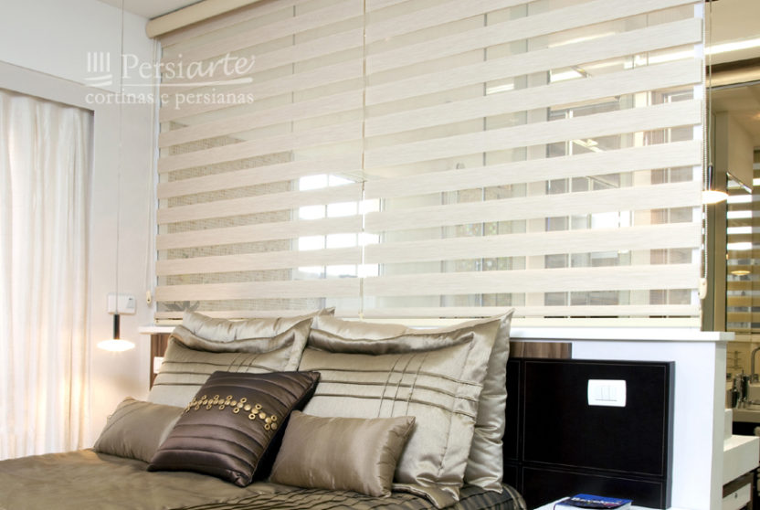 Cortina Rolô Dupla para Quarto